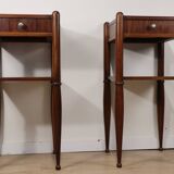 Art Deco pair of nightstands in walnut – 1940s