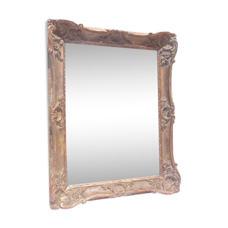 Miroir 19 ème bois et stuk doré