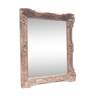 Golden mirror 19 th wood and stuk