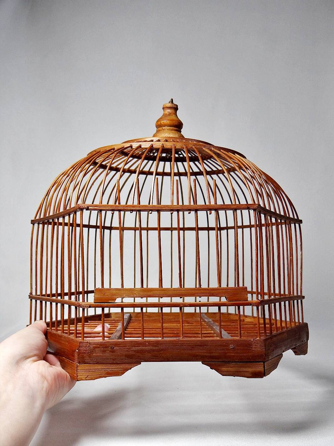 Vintage Chinese Bamboo Decorative Bird Cage