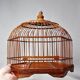 Cage à oiseaux chinoise vintage en bambou