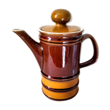 Ancienne cafetière orange et marron des années 1970