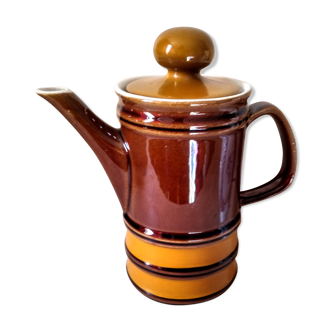 Ancienne cafetière orange et marron des années 1970