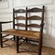 Wood and straw banquette