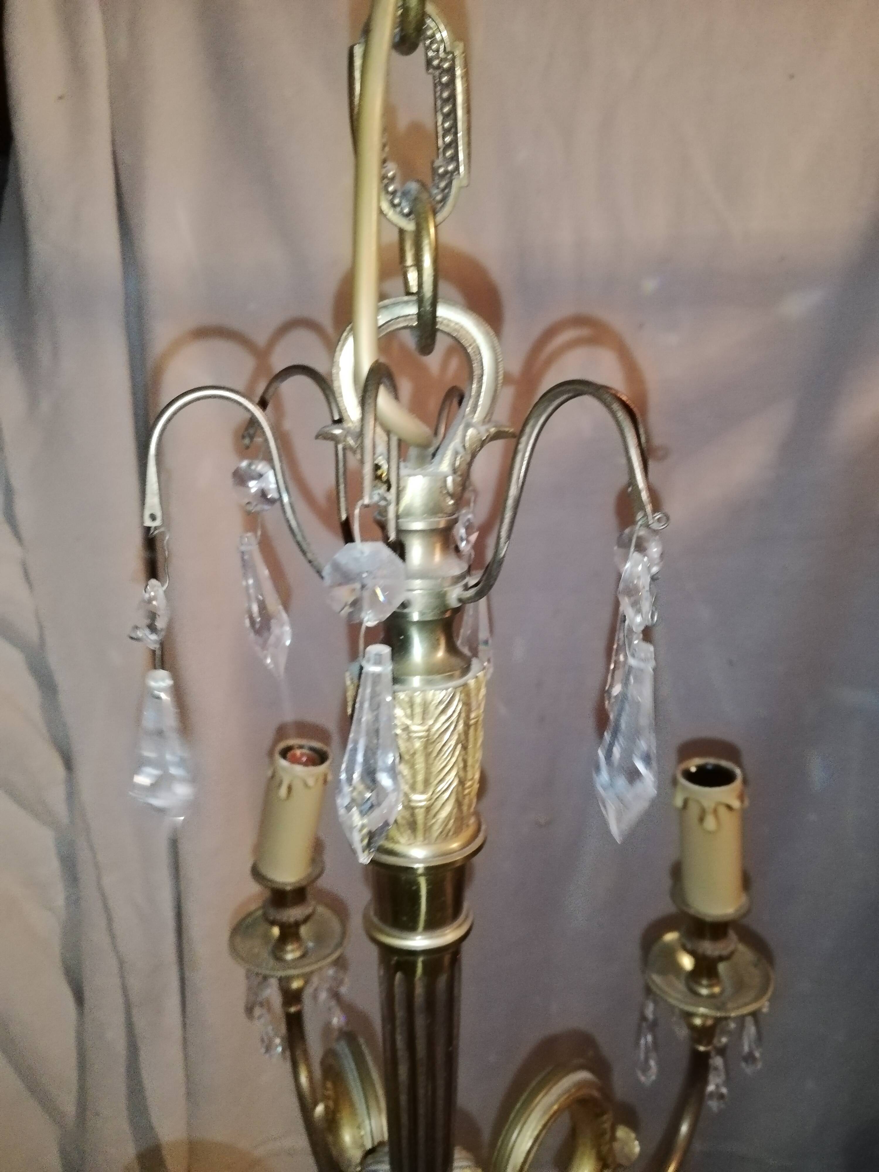 Crystal tassel chandelier 6 candle lights