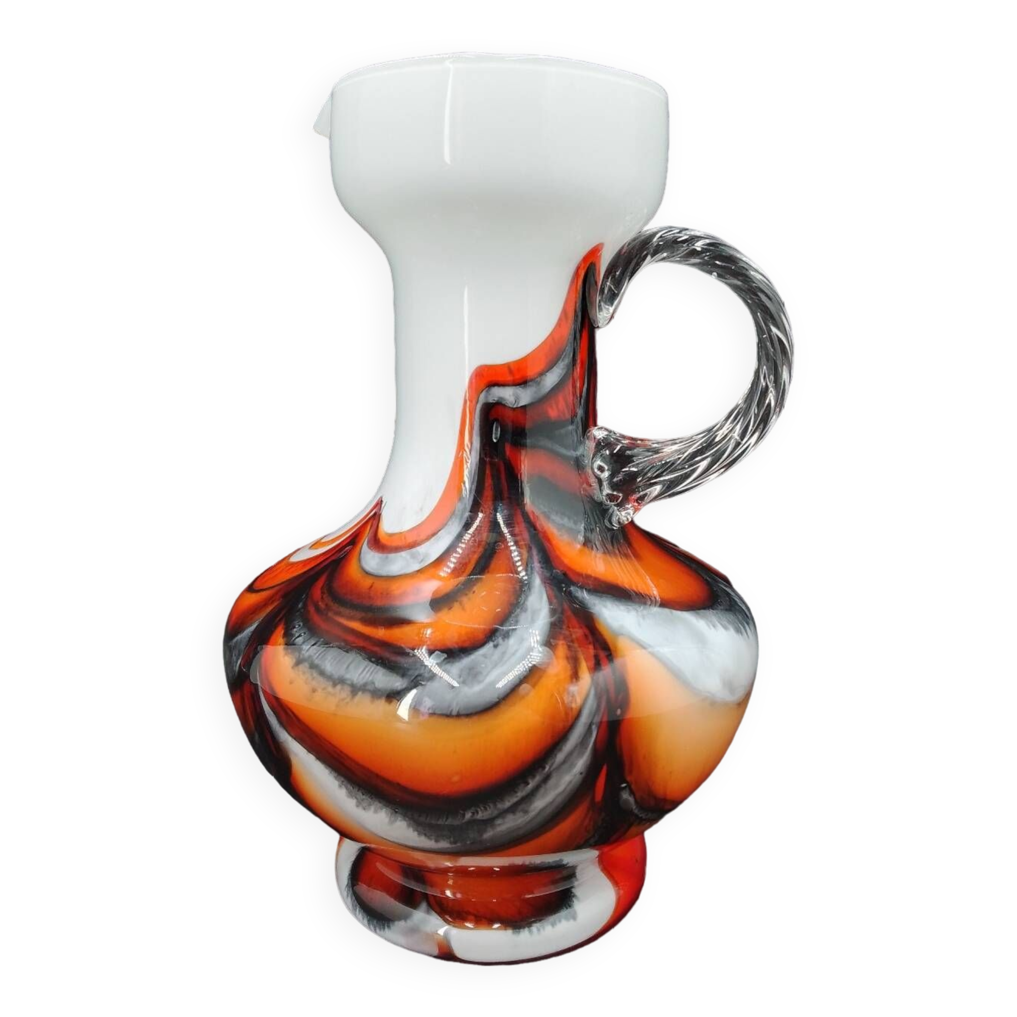 Modernist Murano glass jug by Carlo Moretti, 1960s