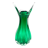Vase vert Egermann, République tchèque, années 1970