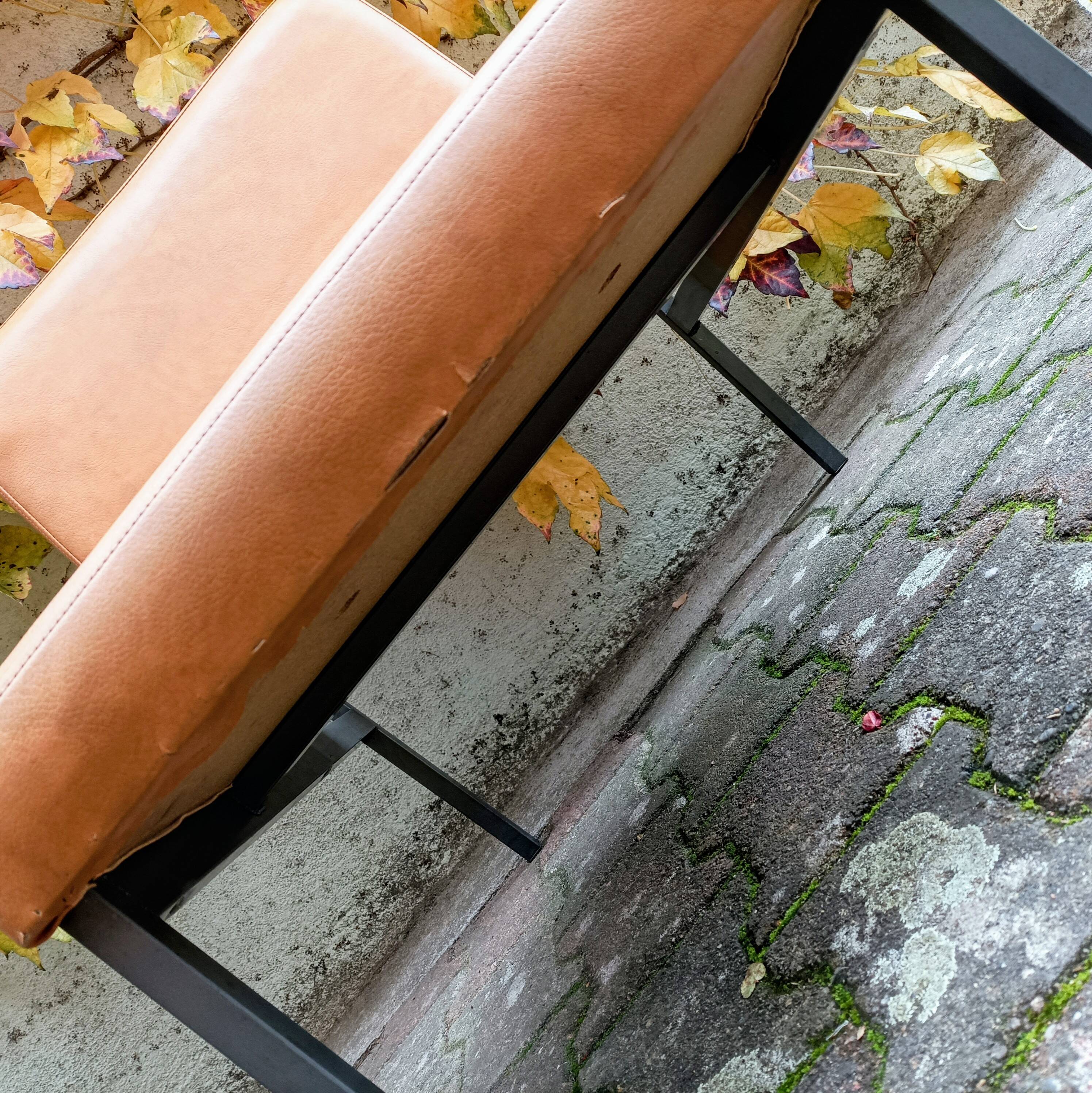 Modernist leatherette armchair