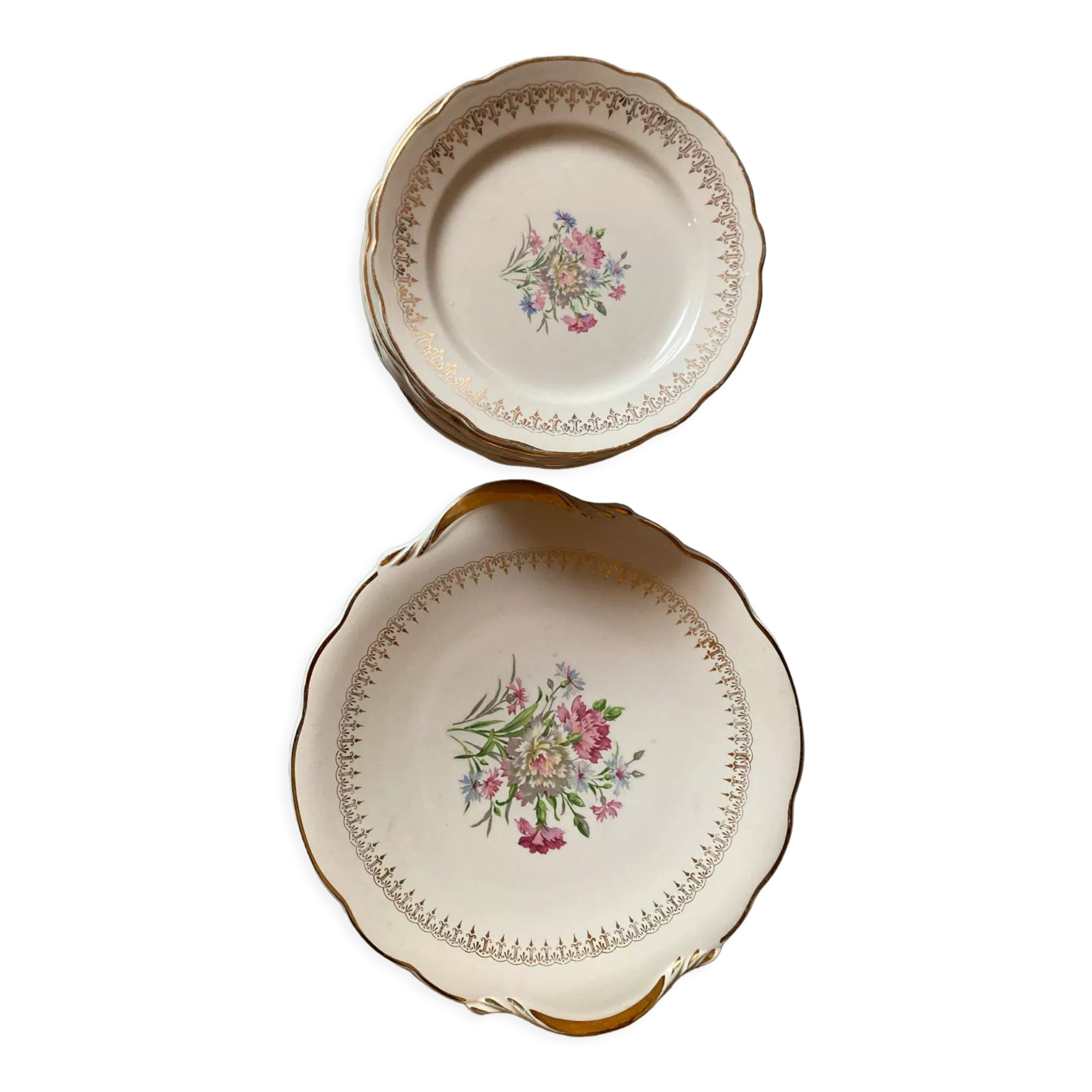 Digoin and Sarreguemines dessert service