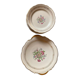 Digoin and Sarreguemines dessert service