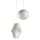 Pair space age cocoon hanging lamps, Germany 1960s