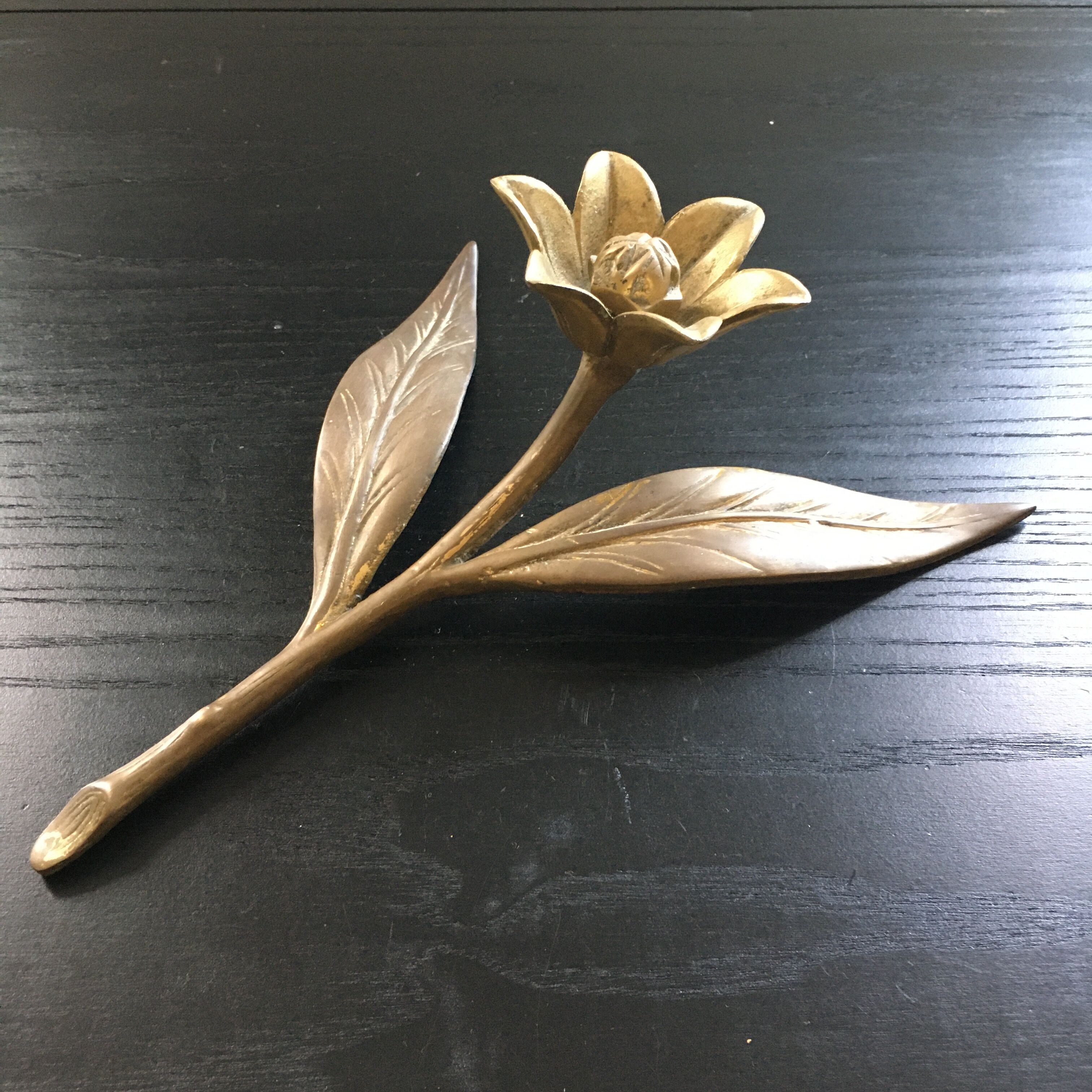 Brass flower paper press