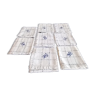 Lot de 8 serviettes de table , en coton blanc , monogramme DP.