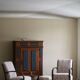 Pair of Danish Art Deco deck chairs, oak and vibrant floral fabric, 1940s