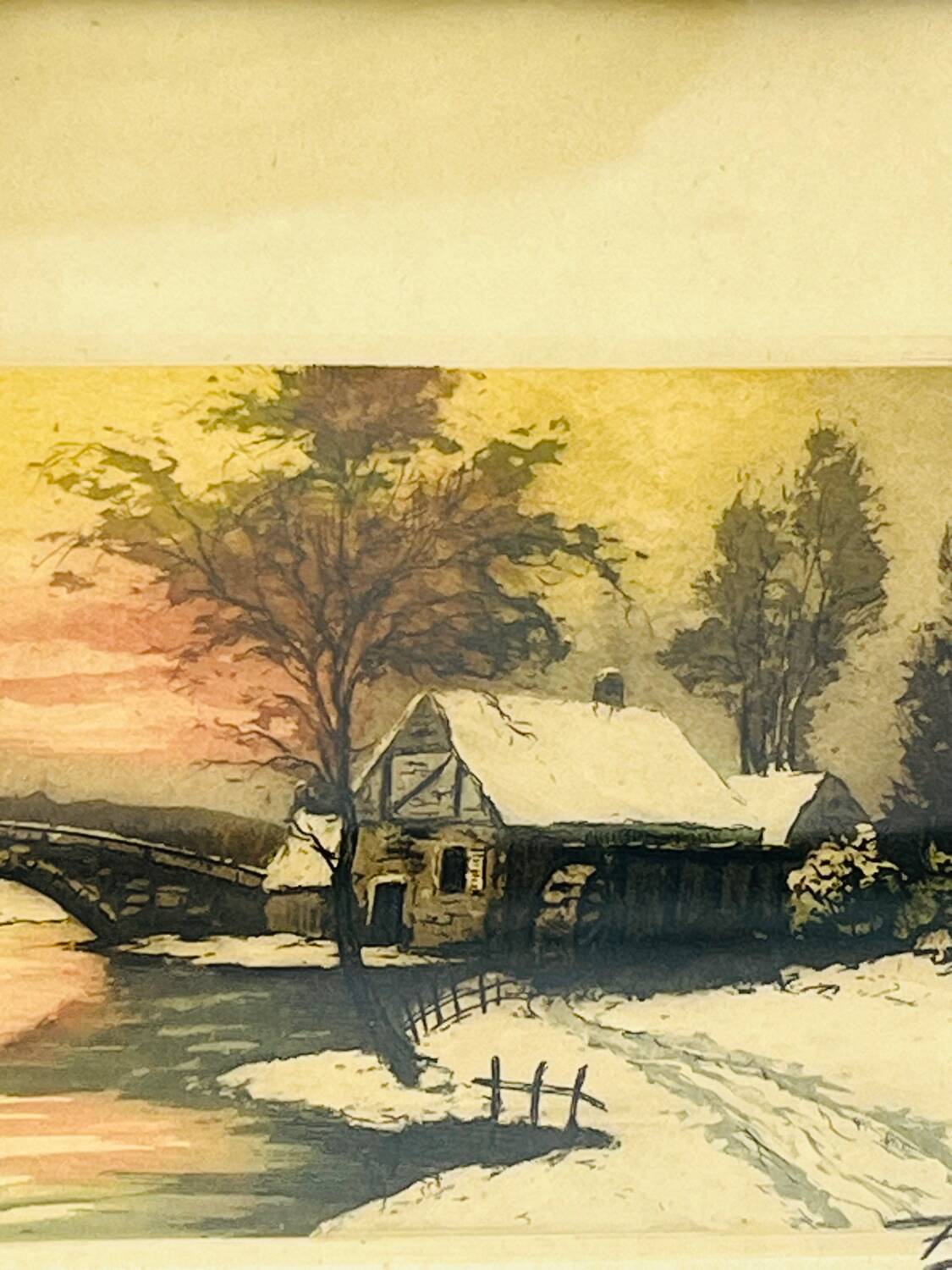 Watercolor still life signed