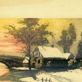 Aquarelle nature morte signé