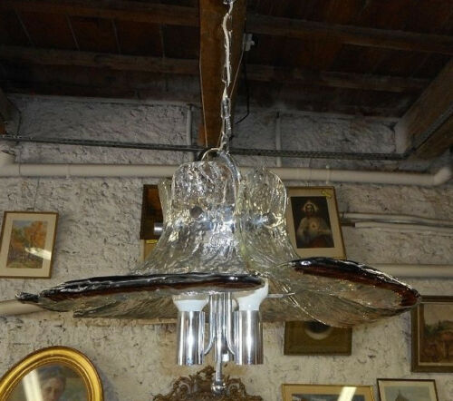 Murano glass plate chandelier from 1960