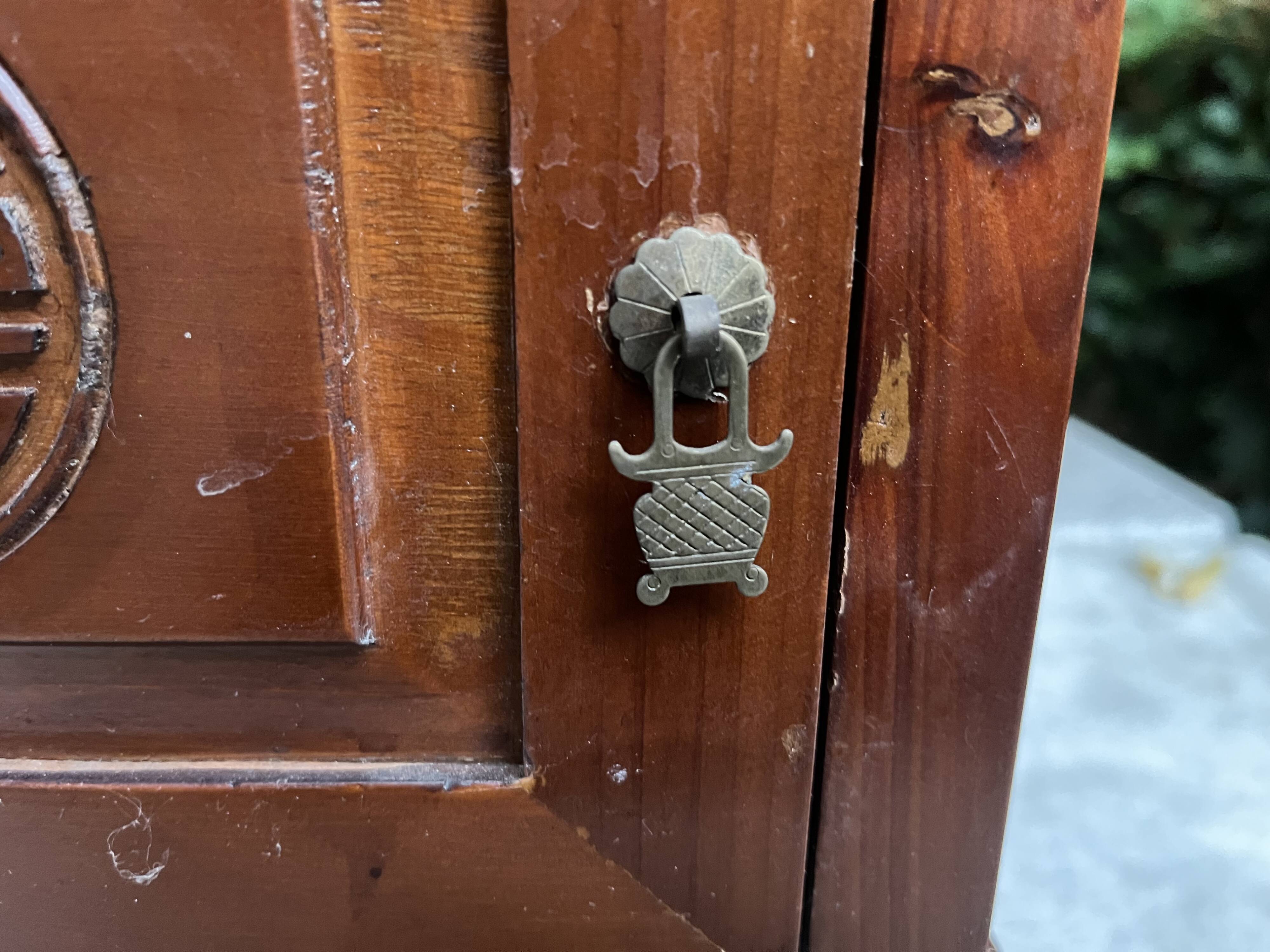 Pair of exotic wood storage columns - China