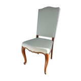 Chaise en merisier et tissus style régence