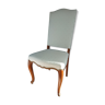 Chaise en merisier et tissus style régence