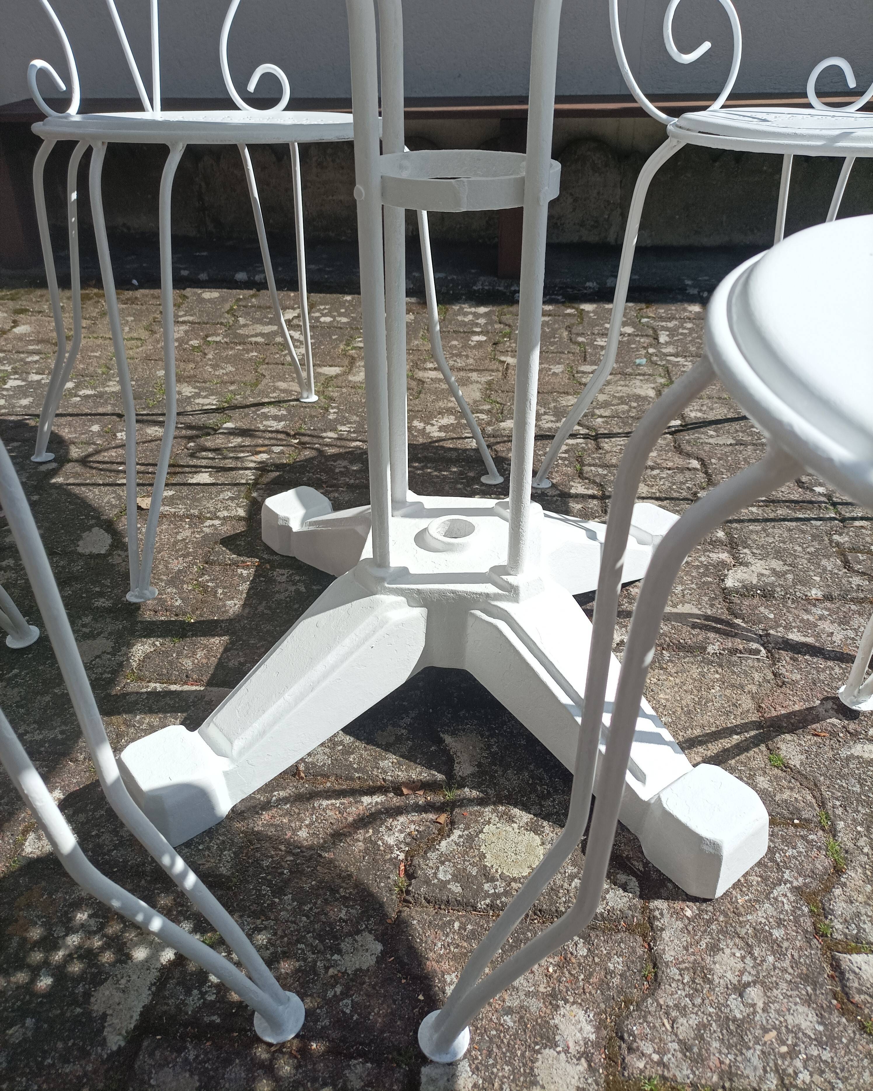 Wrought iron garden furniture