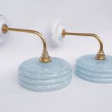 Clichy glass swan neck wall lights