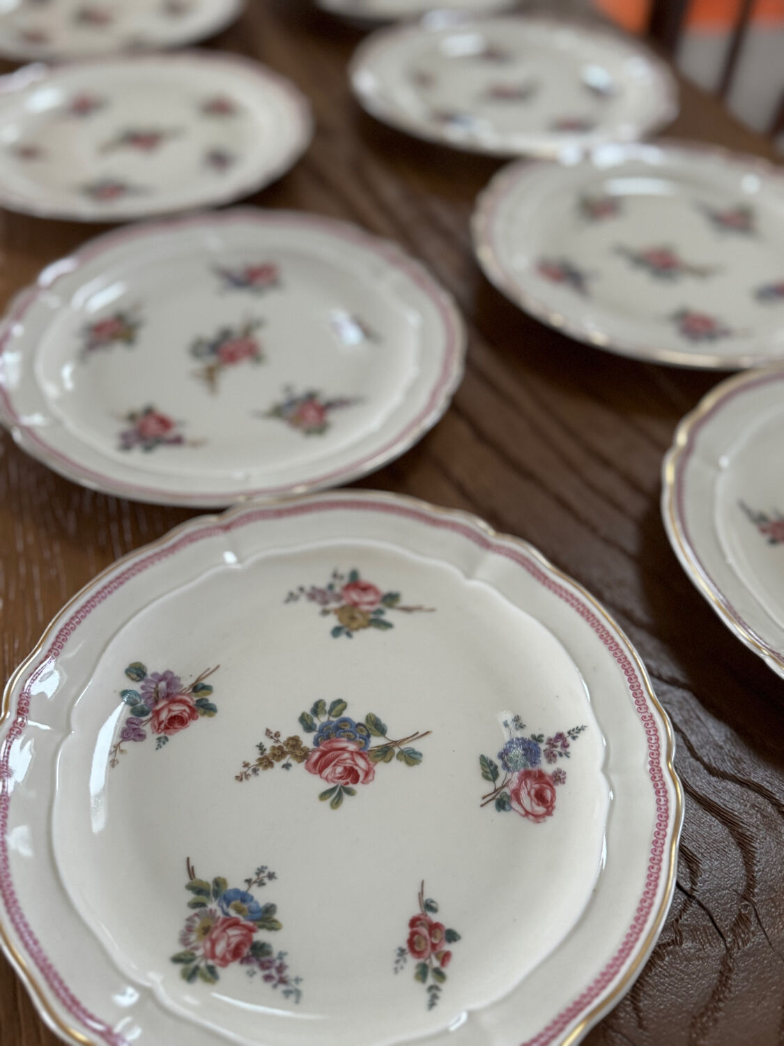 Bernardaud porcelain dessert plates