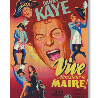 Old cinema 1949 original vivid Mr the maire.120x160 poster
