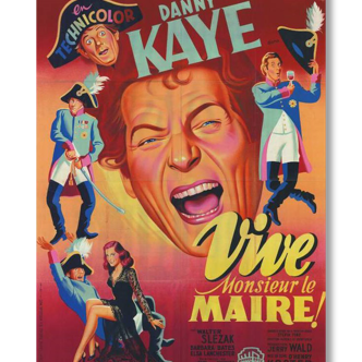 Affiche cinéma ancienne 1949 originale vive monsieur le maire.120x160