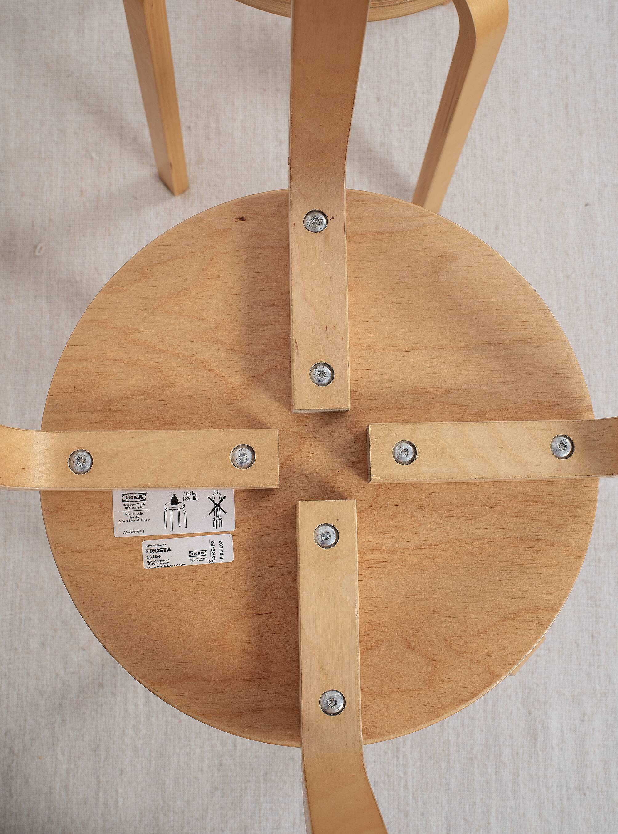 Ikea stools, frosta model, from the 90s. set of 4.
