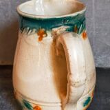 Antique dragonfly slip pitcher