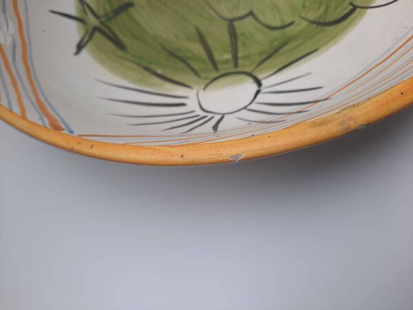 Coupe Vallauris 1950 Vintage avec motifs de soleil, étoiles, poisson