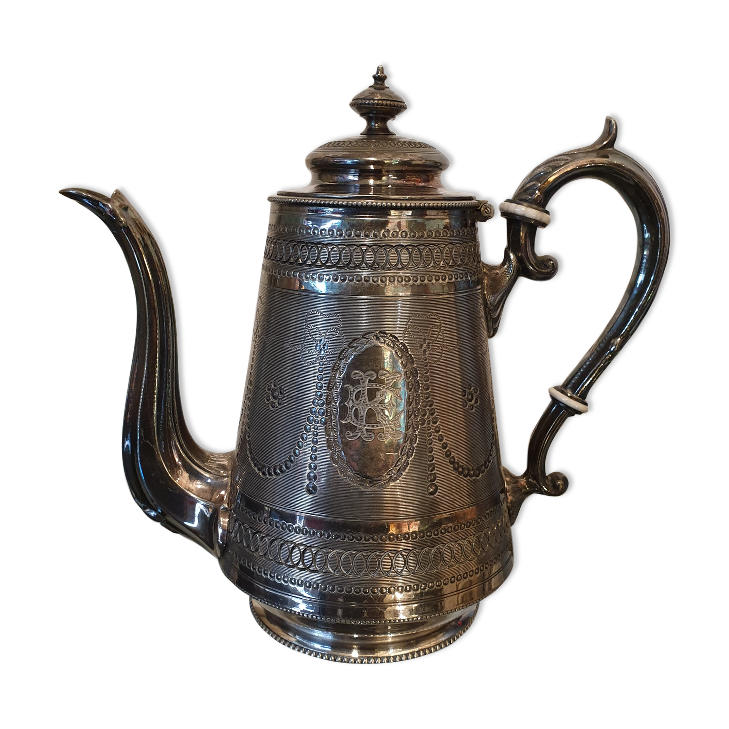 Louis XVI-style silver metal teapot