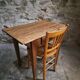 Compact French work table with bistro chair | Table circa 1900 | Chair circa 1950