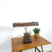 Lampe de bureau en bronze, lampe de banquier