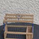 Cage à oiseau vintage en métal et bois