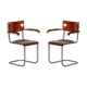 Set of Two Restored Bauhaus Armchairs, Mart Stam, Beech Plywood, Germany, 1930s
