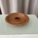 vintage sculptural candle holder made of turned wood