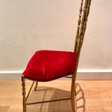 Chaise Chiavari en laiton massif