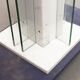 White Marble Italian Square Side Table with Glass Top and Lighting Option