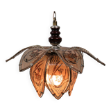 Vintage elegant vintage lotus pendant lamp with a warm glow!