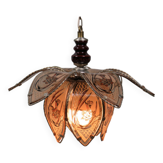 Vintage lampe suspendue lotus vintage élégante avec une lueur chaleureuse!