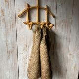 Small vintage rattan hook