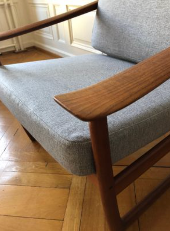 Danish FD130 armchair by Peter Hvidt & Orla Mølgaard-Nielsen for France & Søn, 1960