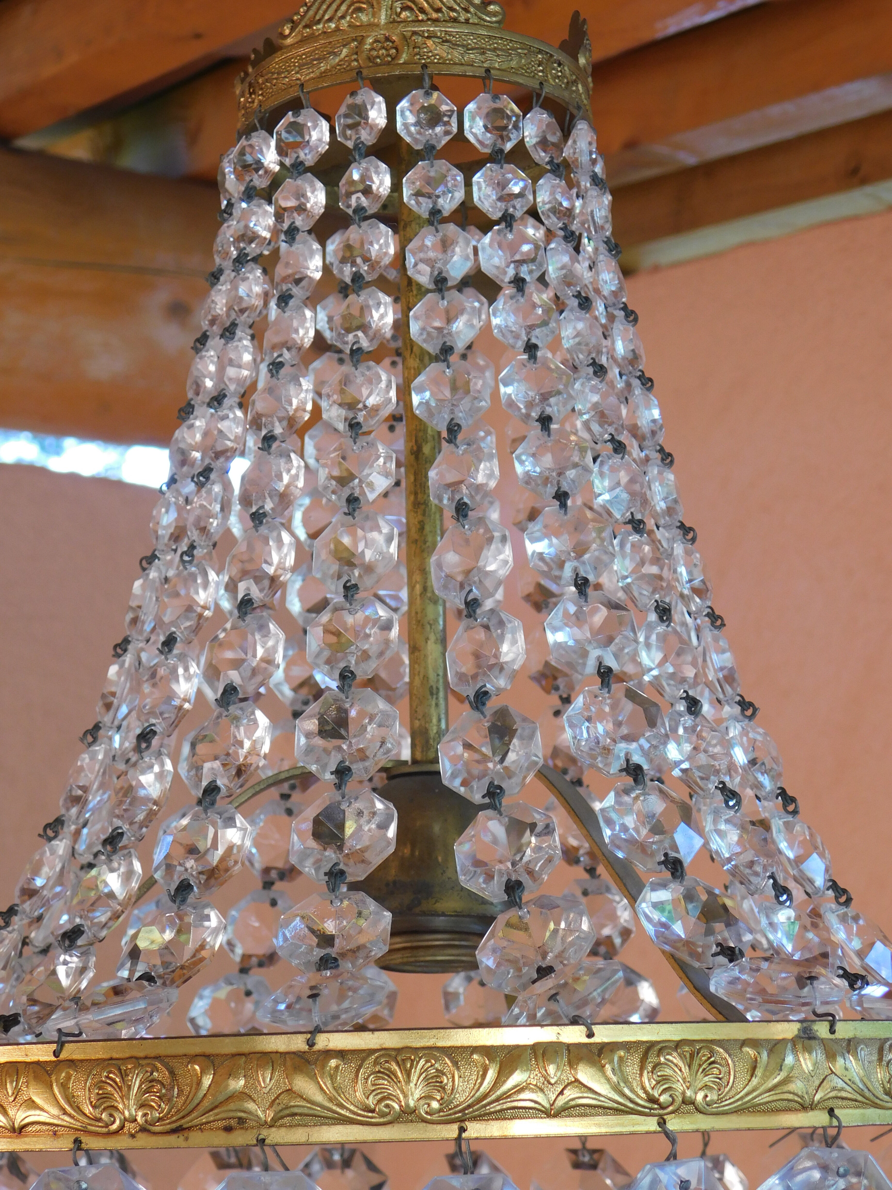 Lustre montgolfière ø 30 cm pampilles