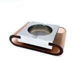 Large plexiglass and chrome ashtray by “Michel Dumas”, 1970s