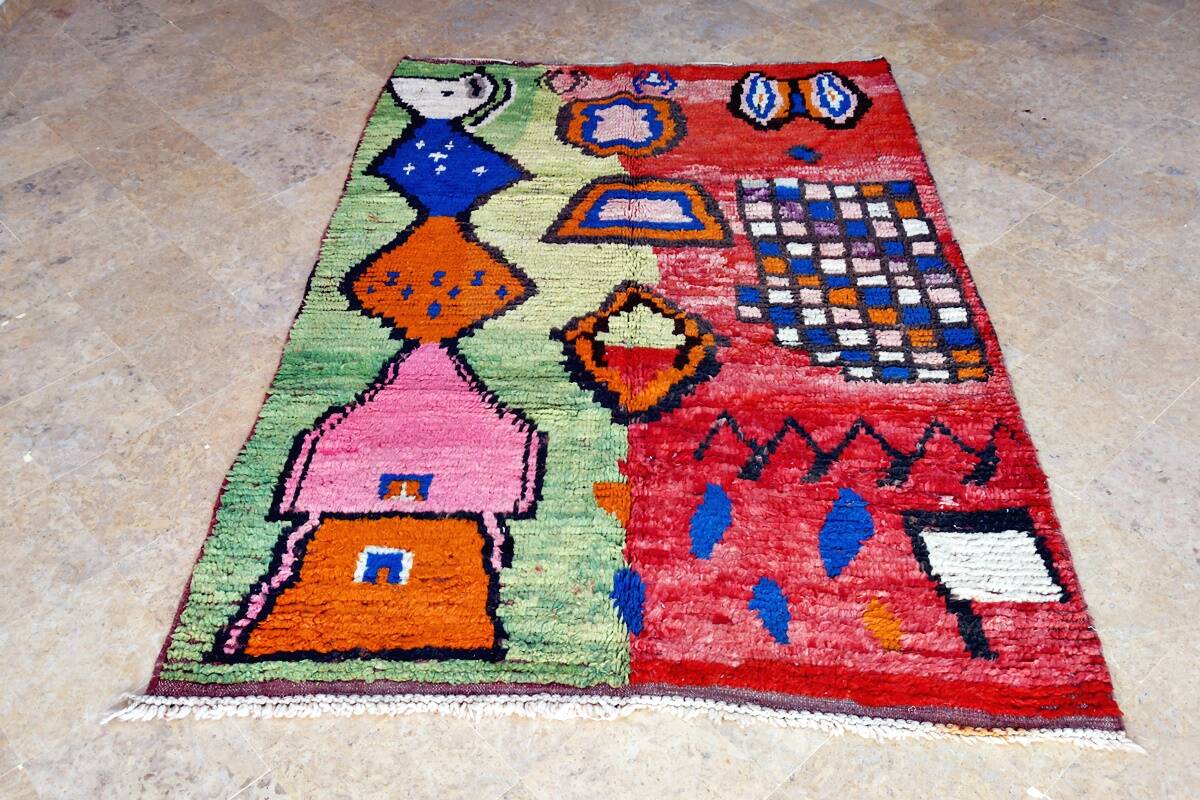 Moroccan Berber Boujaad Rug New 235 cm x 170 cm