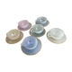 Tasses  à café ou thé et sous tasses Arcopal Arlequin pastel en opaline