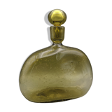 Cognac decanter in bubbled blown glass