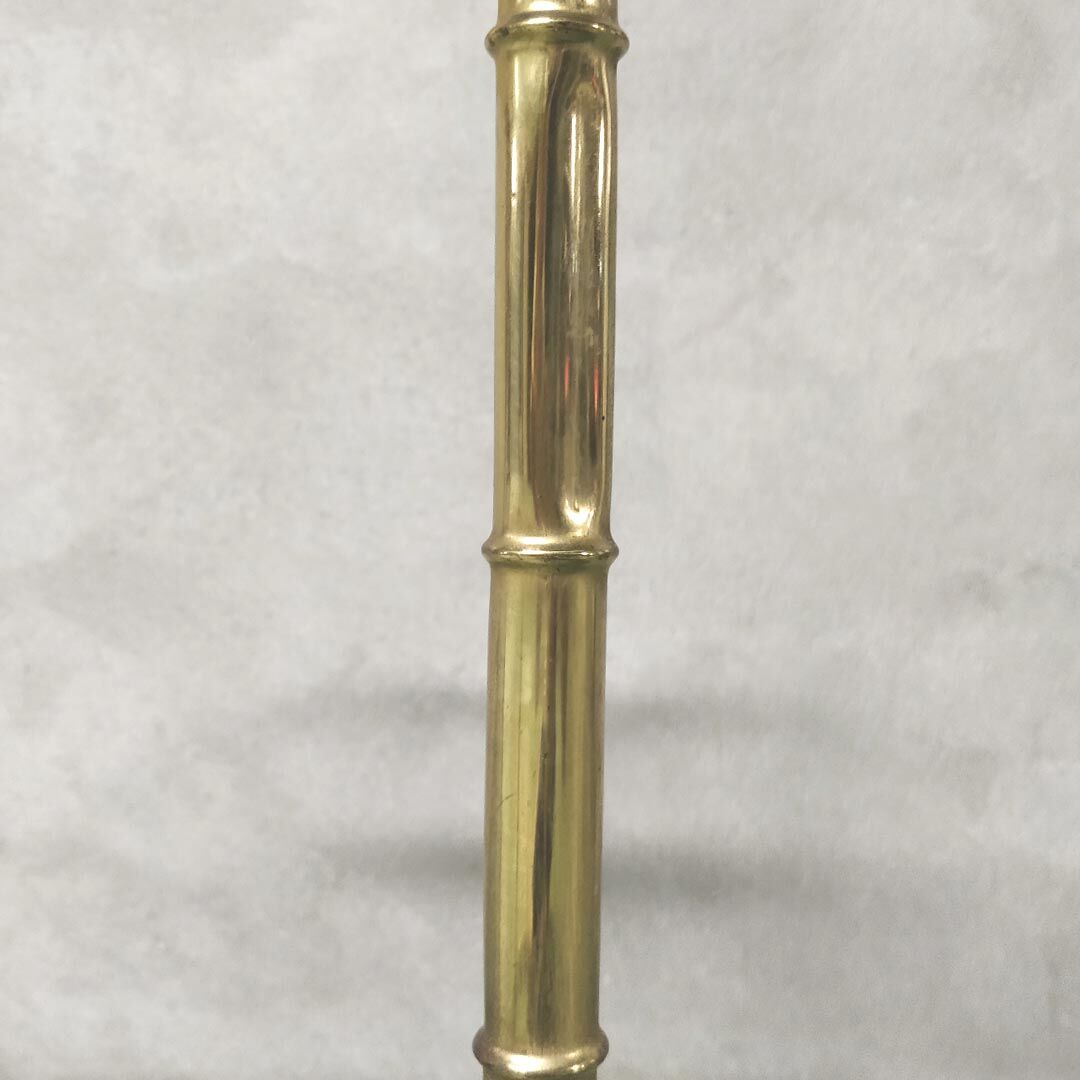 1960s golden bamboo metal serving trolley